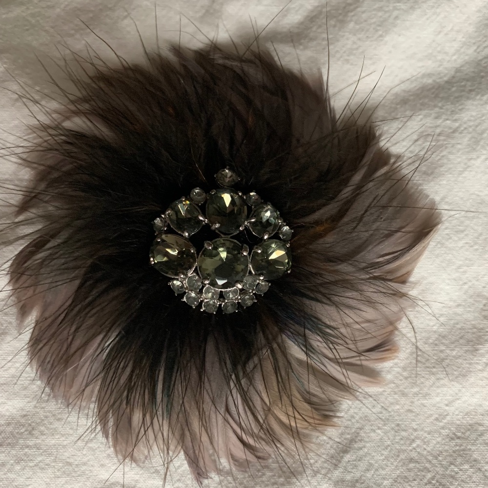 Vintage Stella & Dot feather brooch